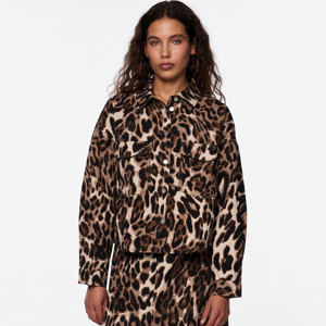 Oleo Long Sleeve Leopard Print Shirt
